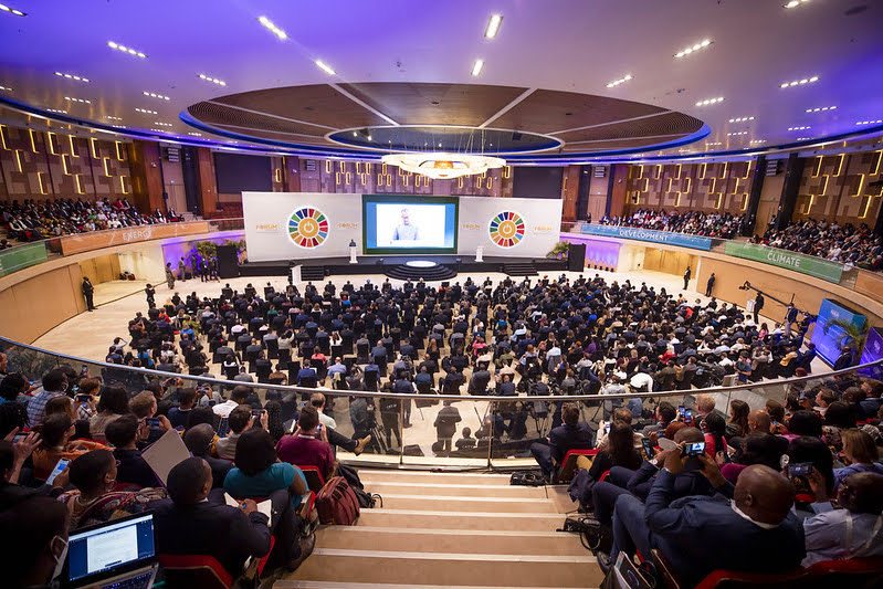 The plenary hall of the Kigali Convention Centre during the SEforALL Global Forum 2022